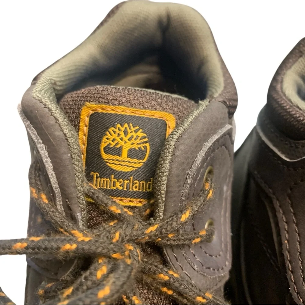 TIMBERLAND Brown Ankle-High Leather Boots - Boys‎ 6